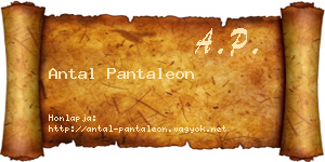 Antal Pantaleon névjegykártya